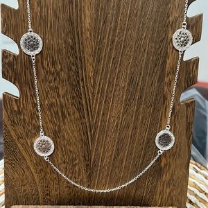3/$18 Chico’s Silver Necklace with Rhinestones - NWOT - Lot 633